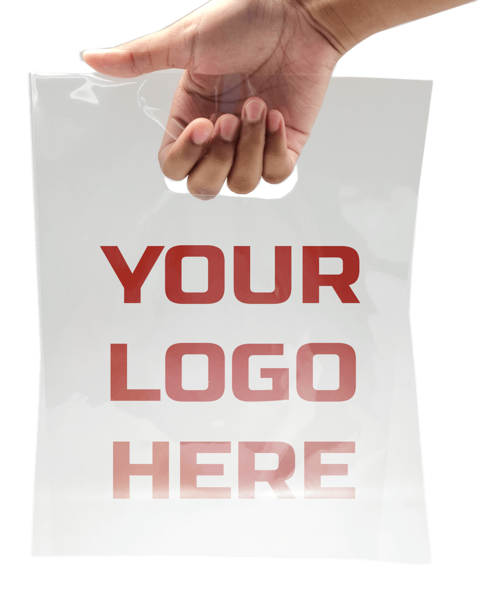 Your logo custom printed on plastic bags